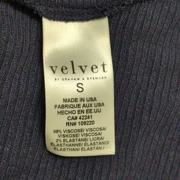 NWT Velvet By Graham & Spencer Navy Long Sleeve Open Front Drape Cardigan Size S - Picture 5 of 9